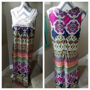 NWOT Bohemian Style & Print Maxi Dress XL